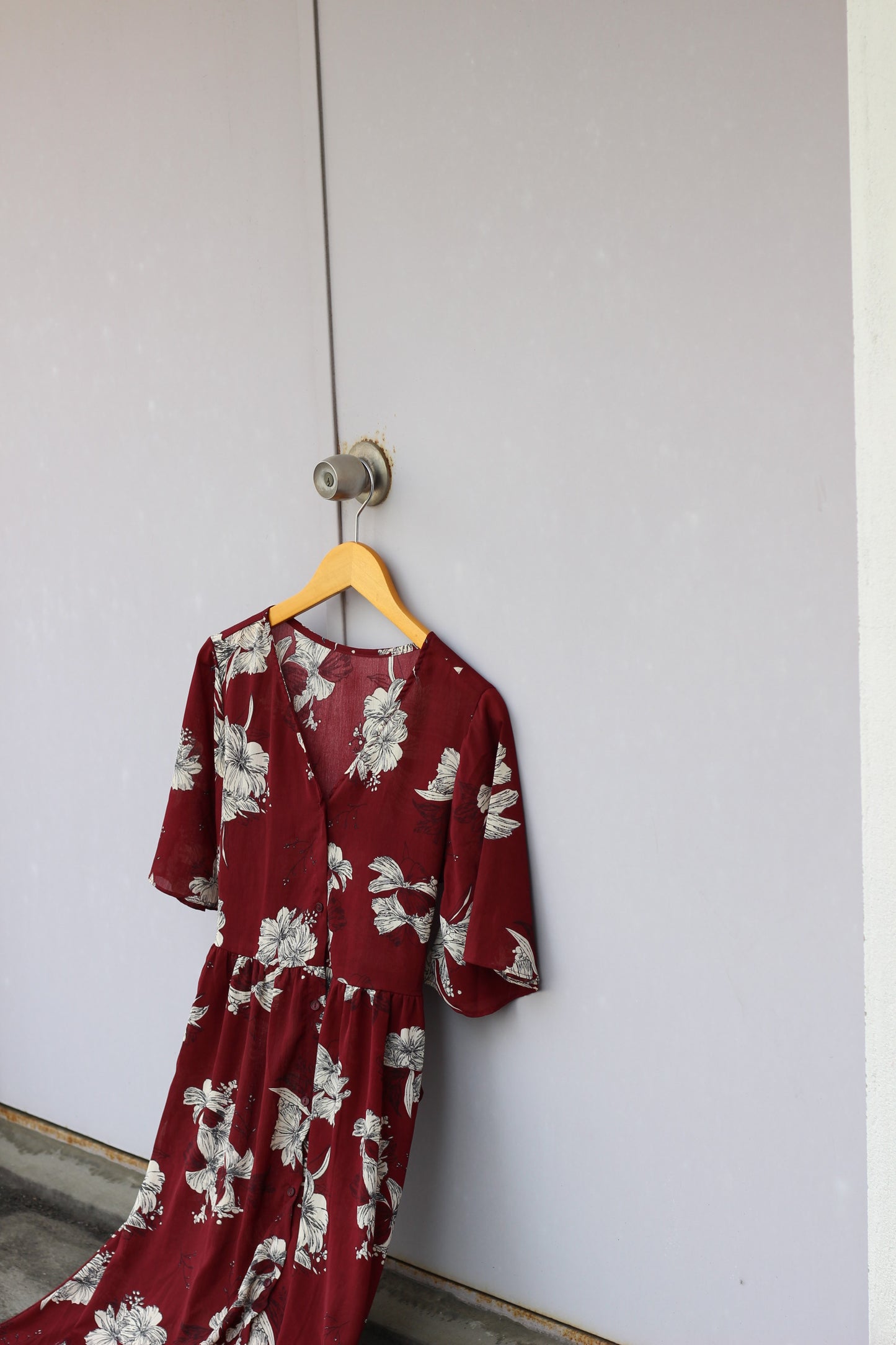 Vintage Red Color Short Sleeve One-Piece x10点