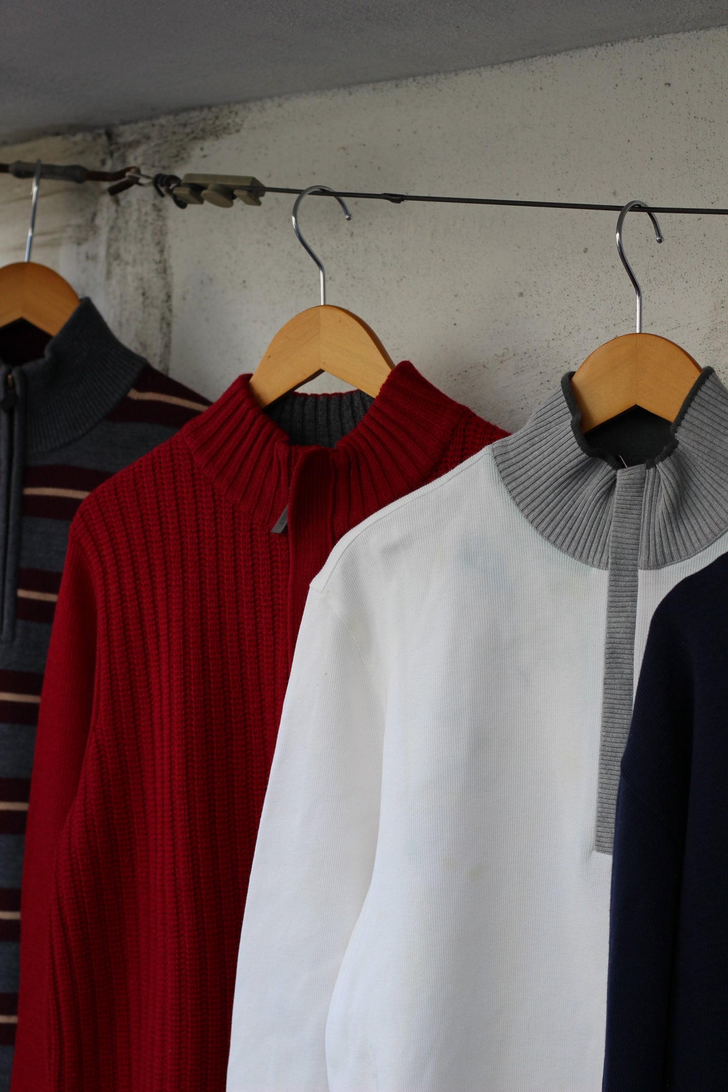 Men's brand half zip Knit x5点