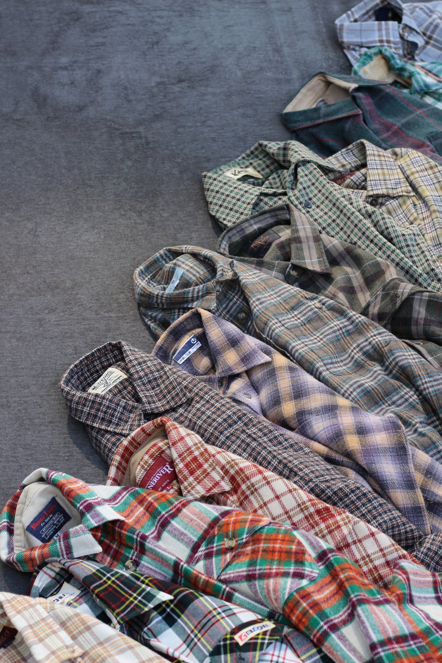 Men's wool Design check shirt x13点