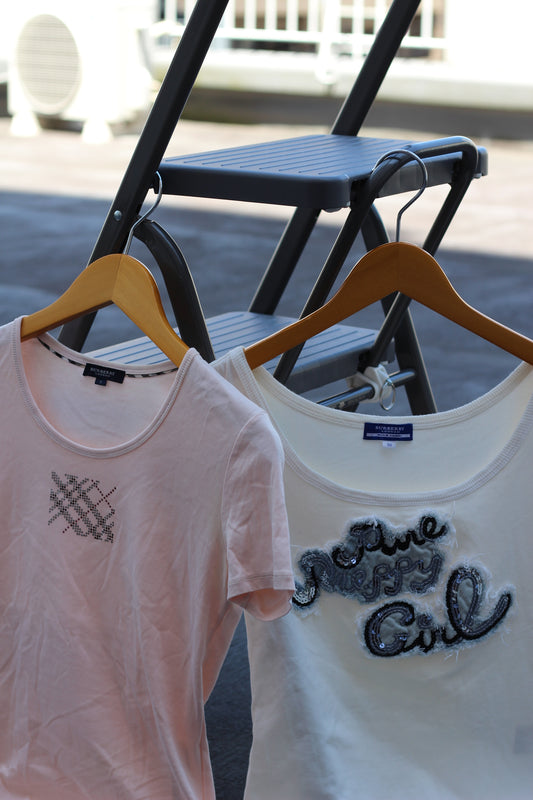 Burberry Women's Y2K Style Short Sleeve T-Shirt x2点