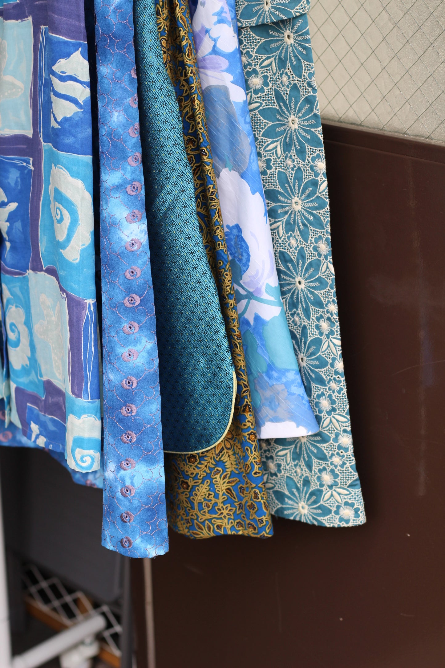 Vintage Blue Design One-Piece x6点