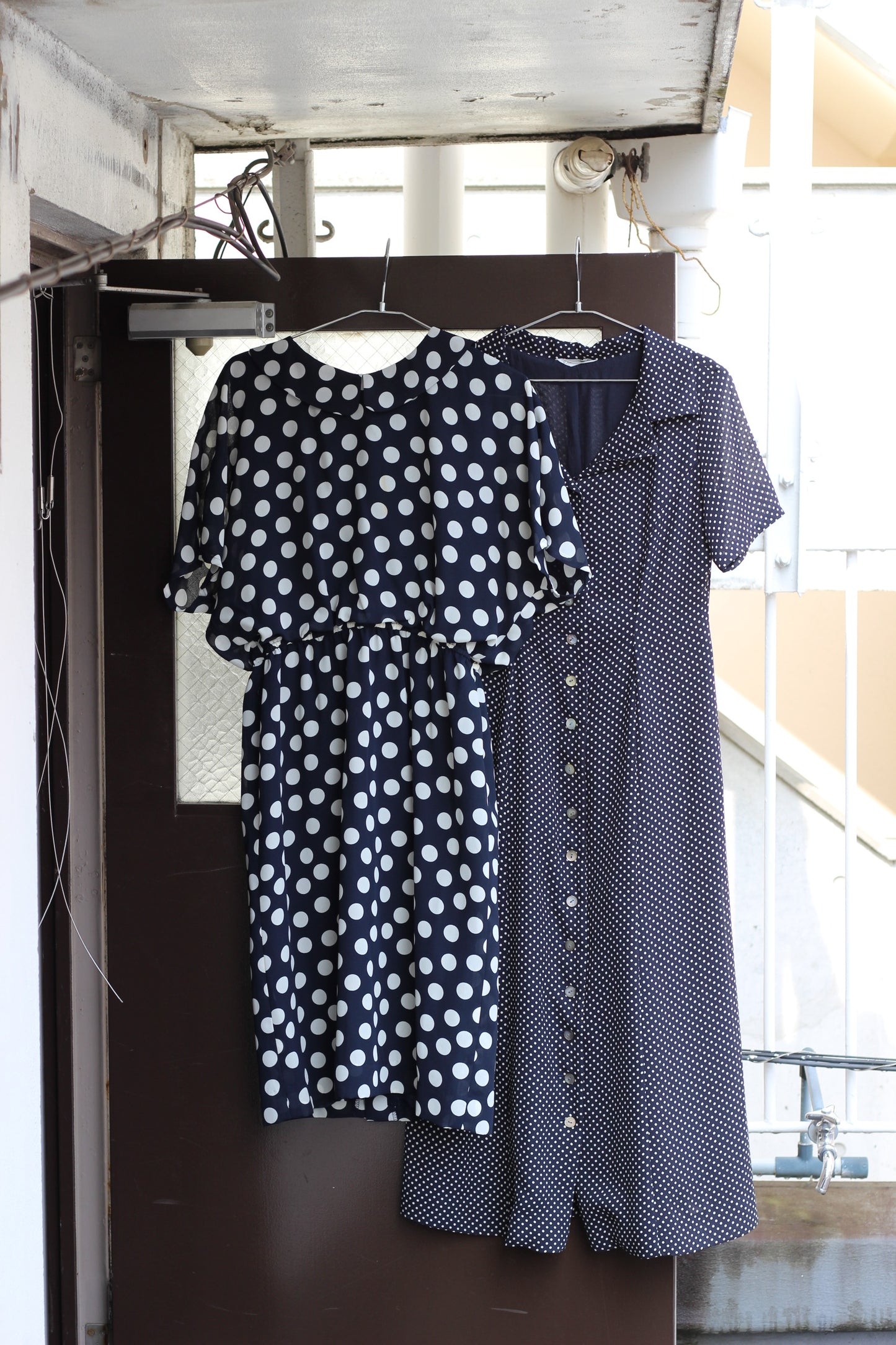 Vintage Navy Design Short Sleeve One-Piece x6点