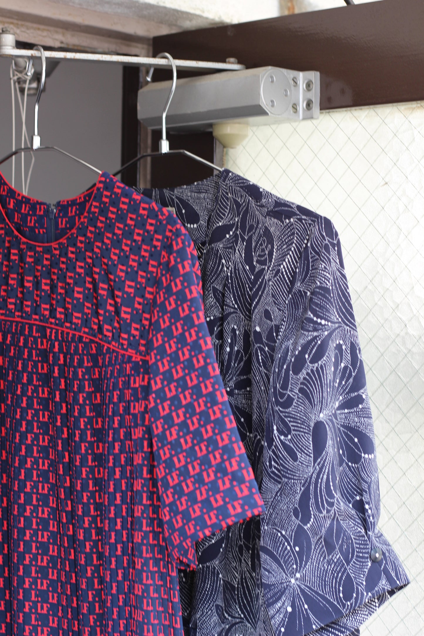 Vintage Navy Design Short Sleeve One-Piece x6点