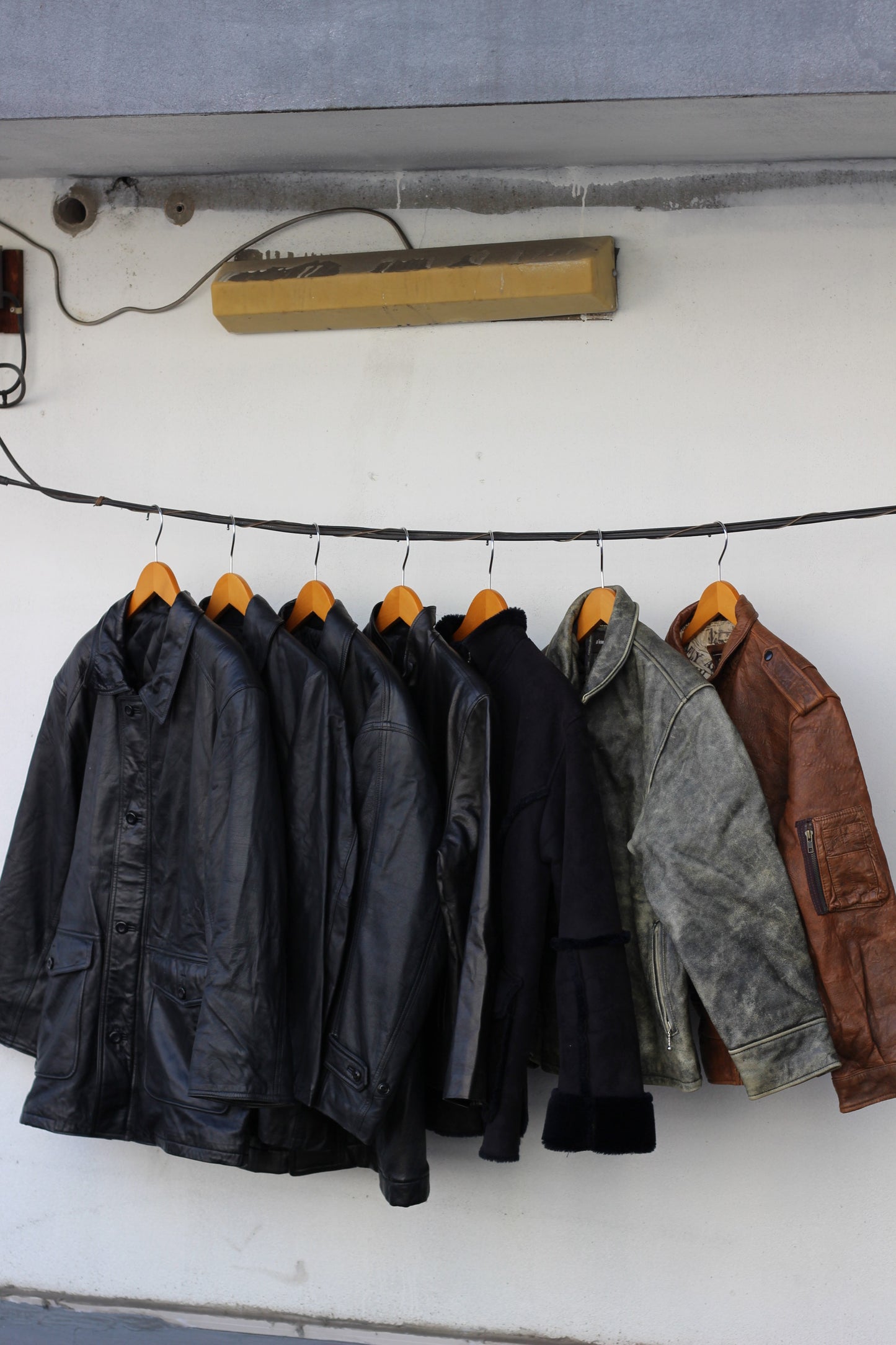 Men's leather jacket x7点