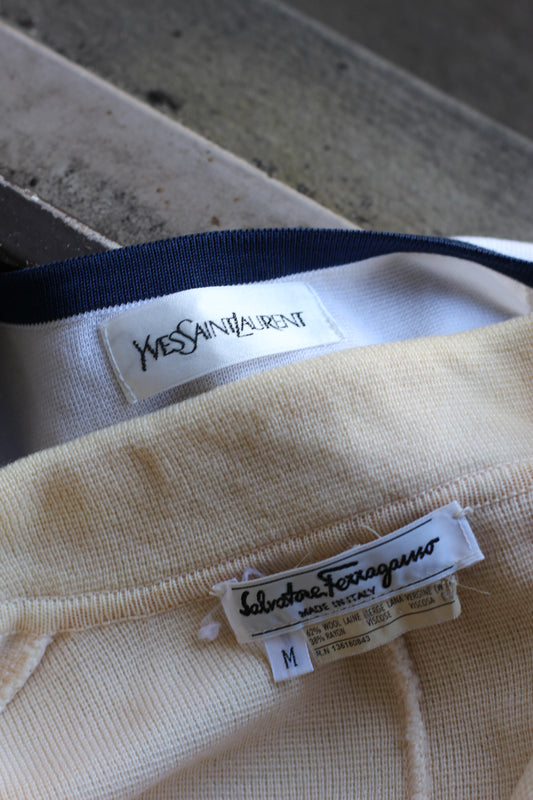 Salvador Ferragamo & Yves Saint Laurent Cardigan x2点