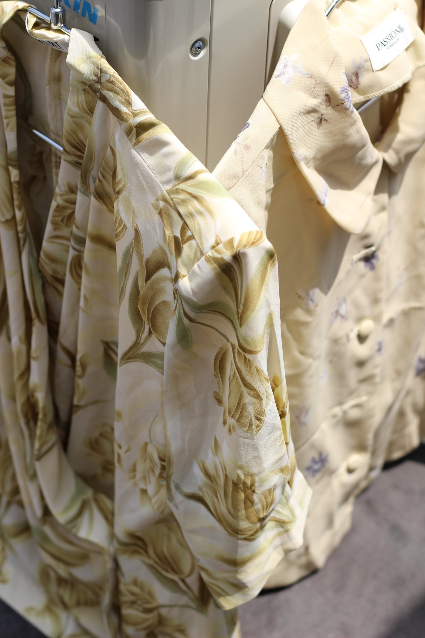 Vintage Yellow Beige Flower Short Sleeve Blouse x6点