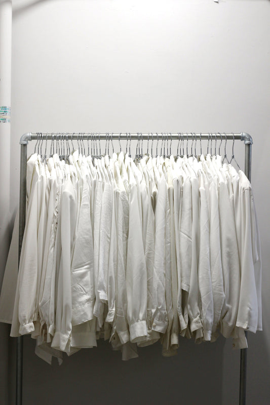 Vintage White Design Long Sleeve Blouse x50点