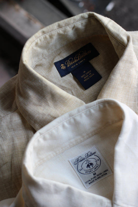 Brooks Brothers Linen 100% Short Sleeve Shirt x2点