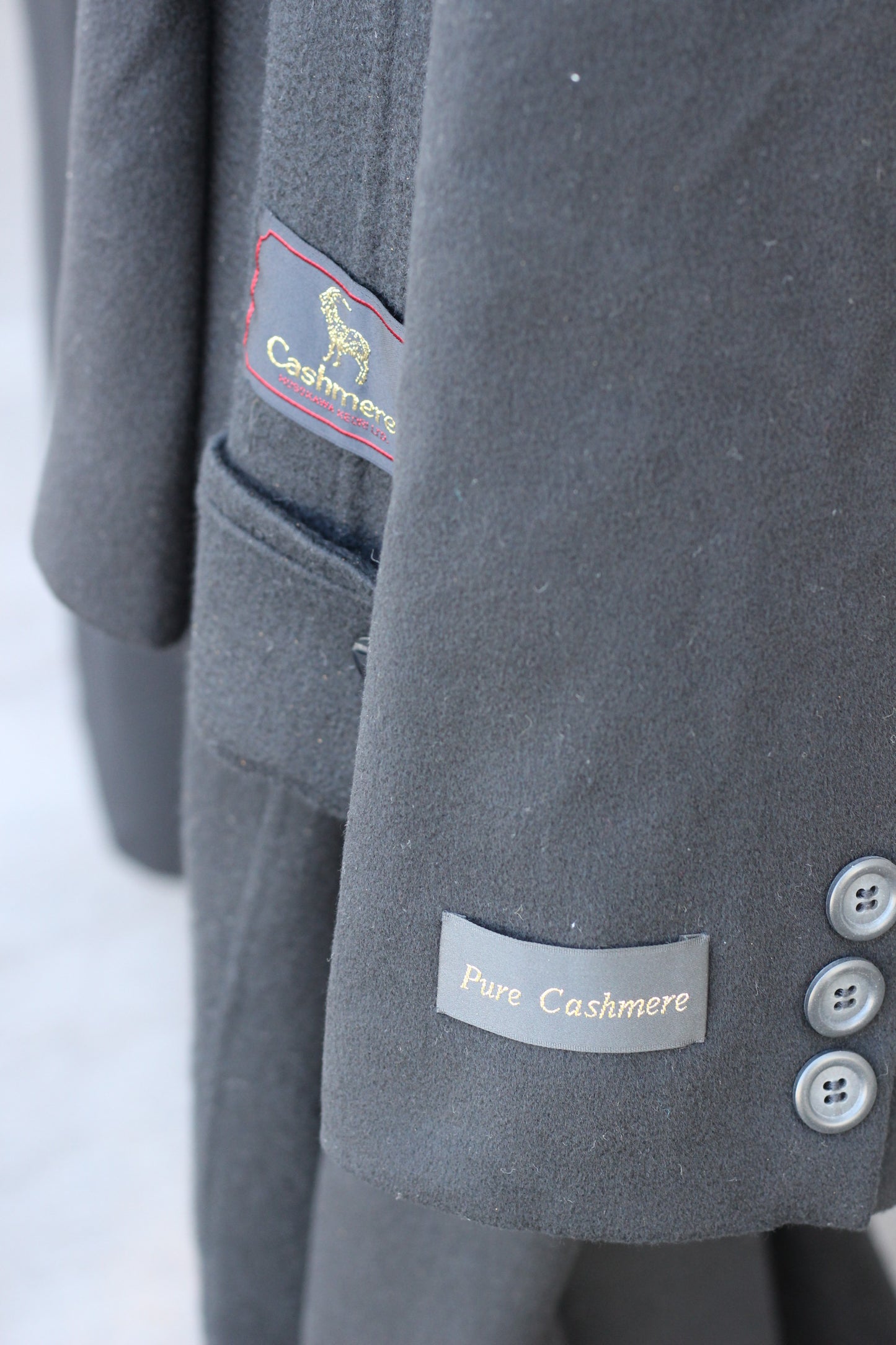 Women's Black Cashmere100% Chester Long Coat x3点