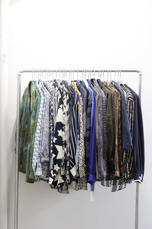 Vintage Navy Design Long Sleeve Blouse x32点