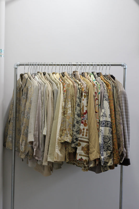 Vintage Beige Design Long Sleeve Blouse x34点