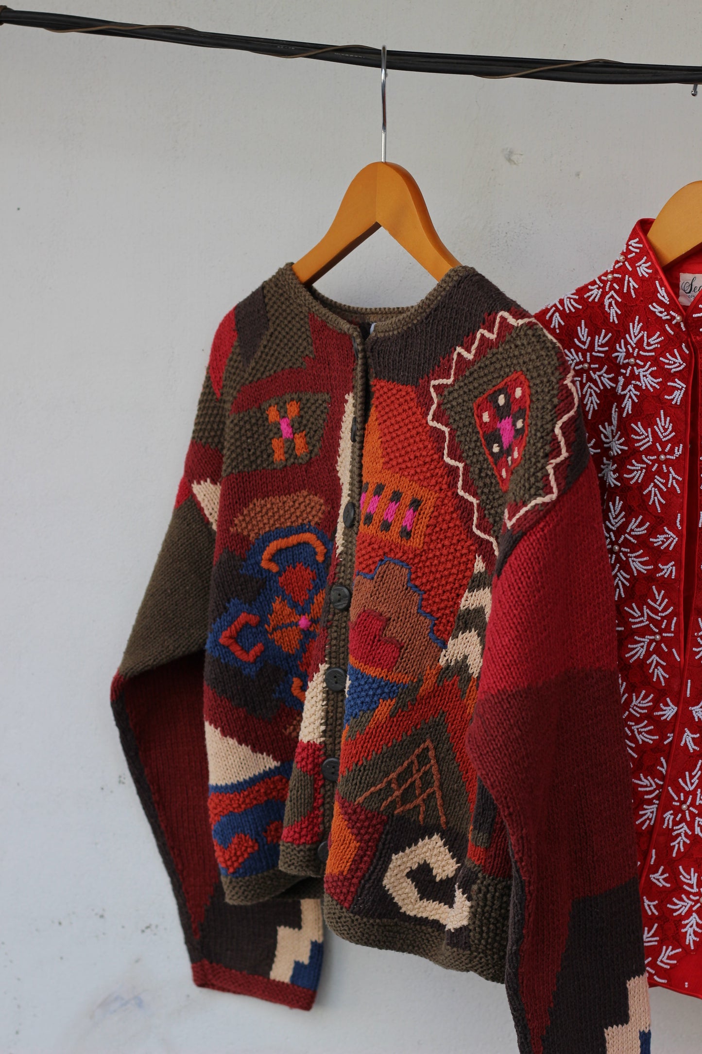 Ladies vintage Knit cardigan x2点