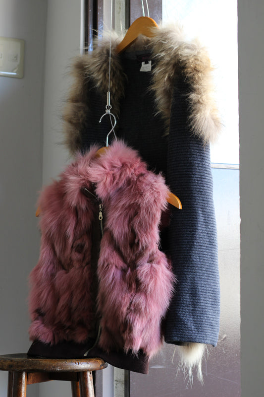 Vintage Made In France Fur Vest x2点