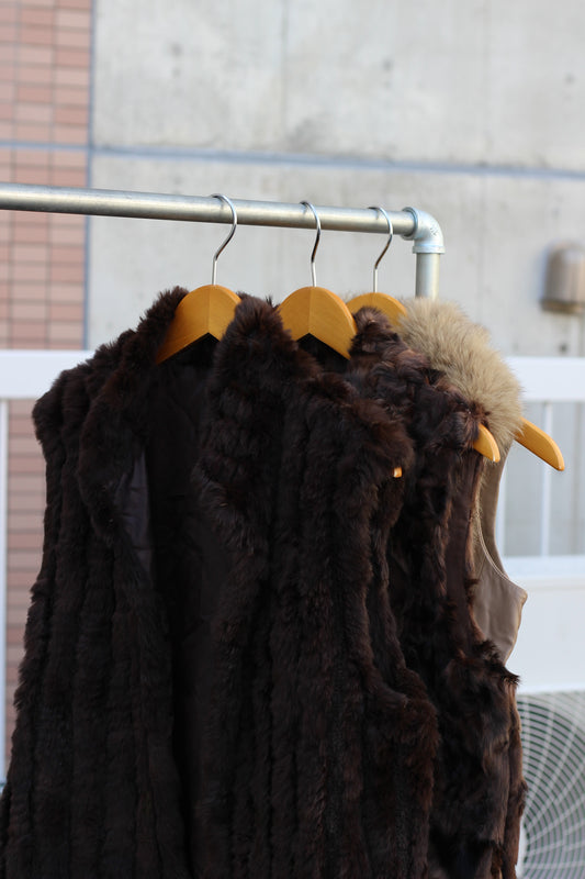Vintage Fur Vest x3点