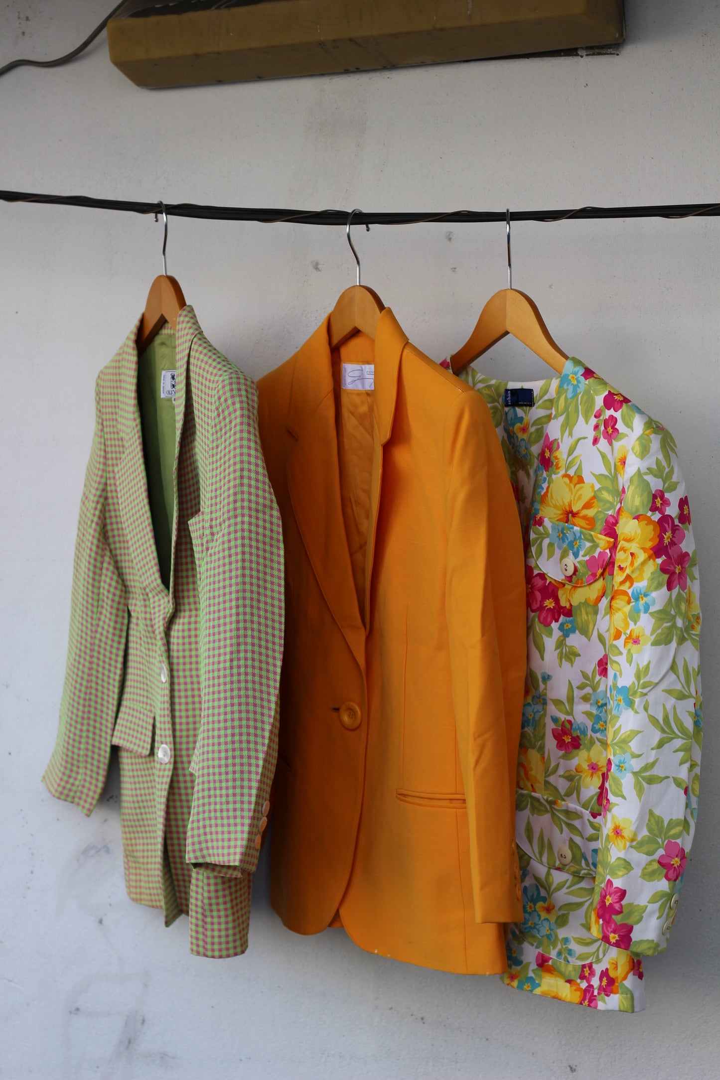Vintage import ladies design jacket x3点
