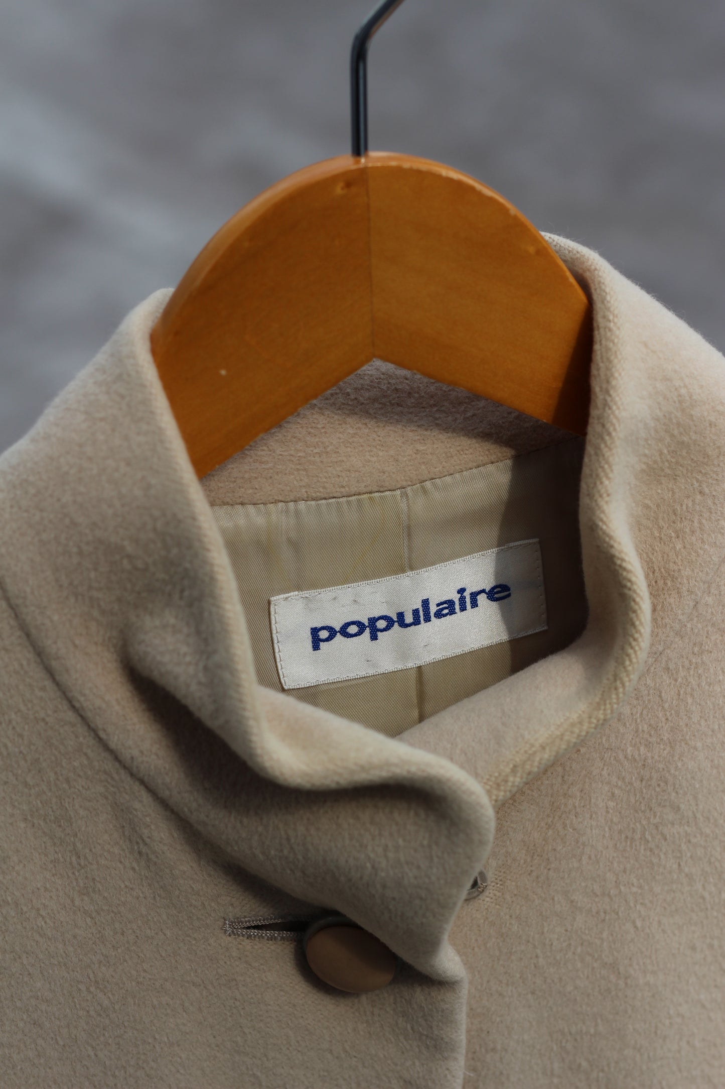 Women's Angora & Merino Wool 100% Beige & Gray Coat x3点