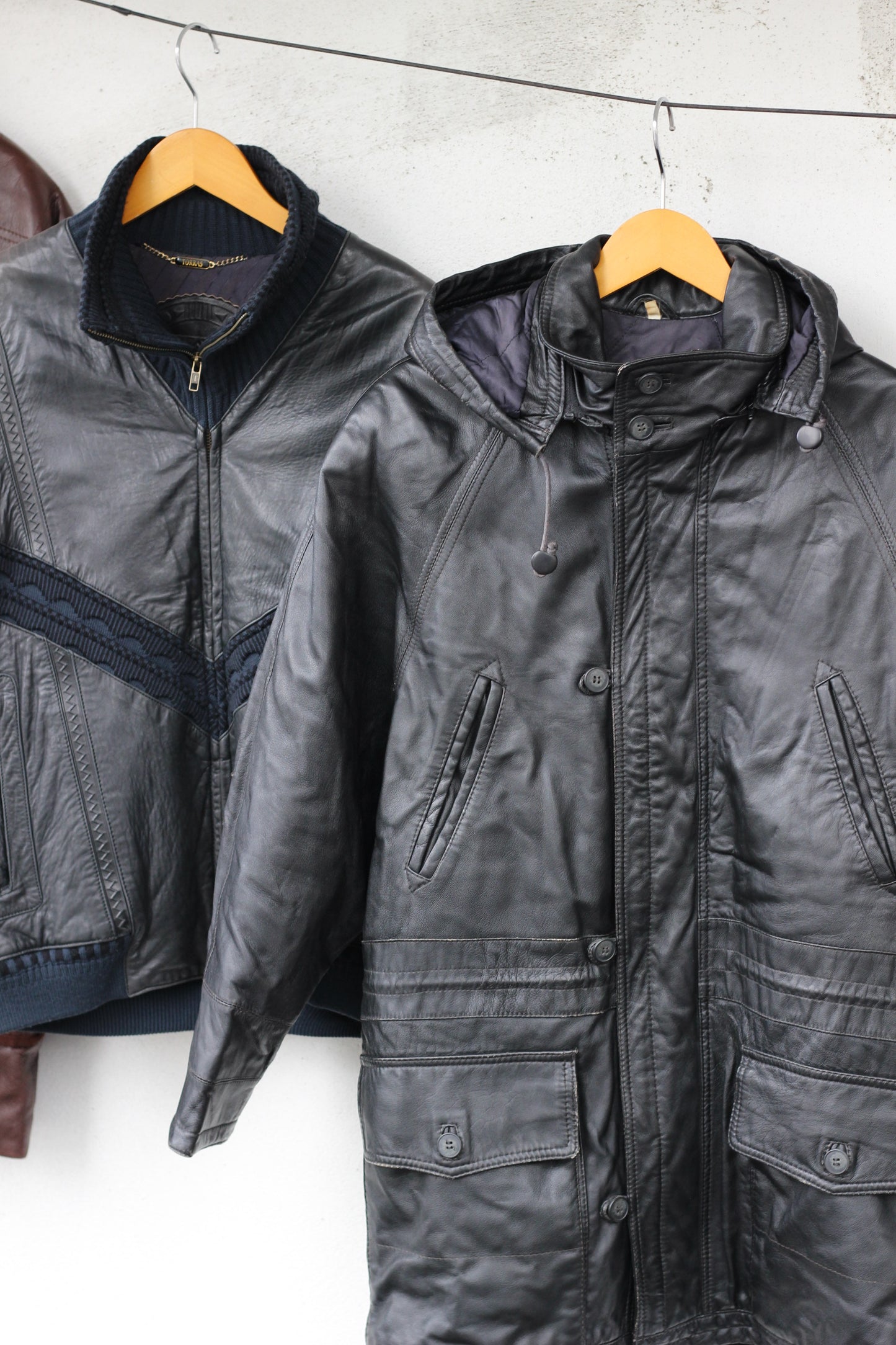 Men's Vintage Import Leather Jacket x5点