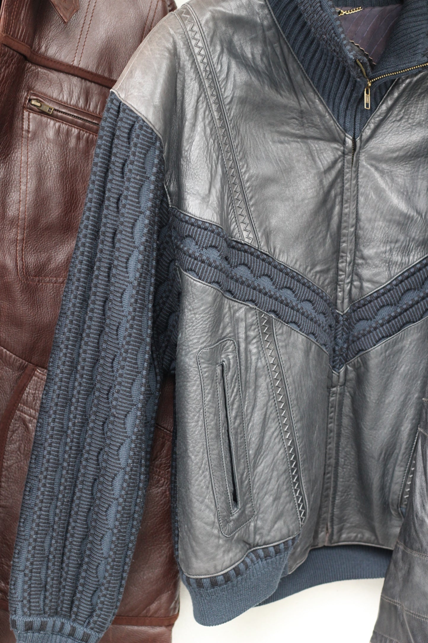 Men's Vintage Import Leather Jacket x5点