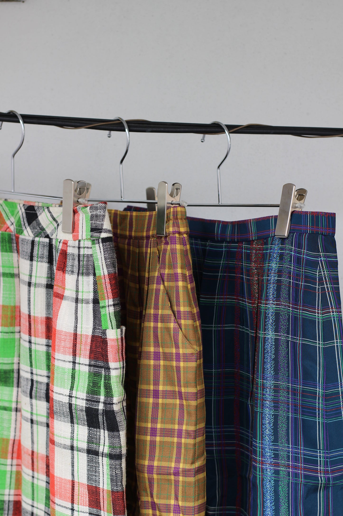 Vintage Check Tight Skirt x3点