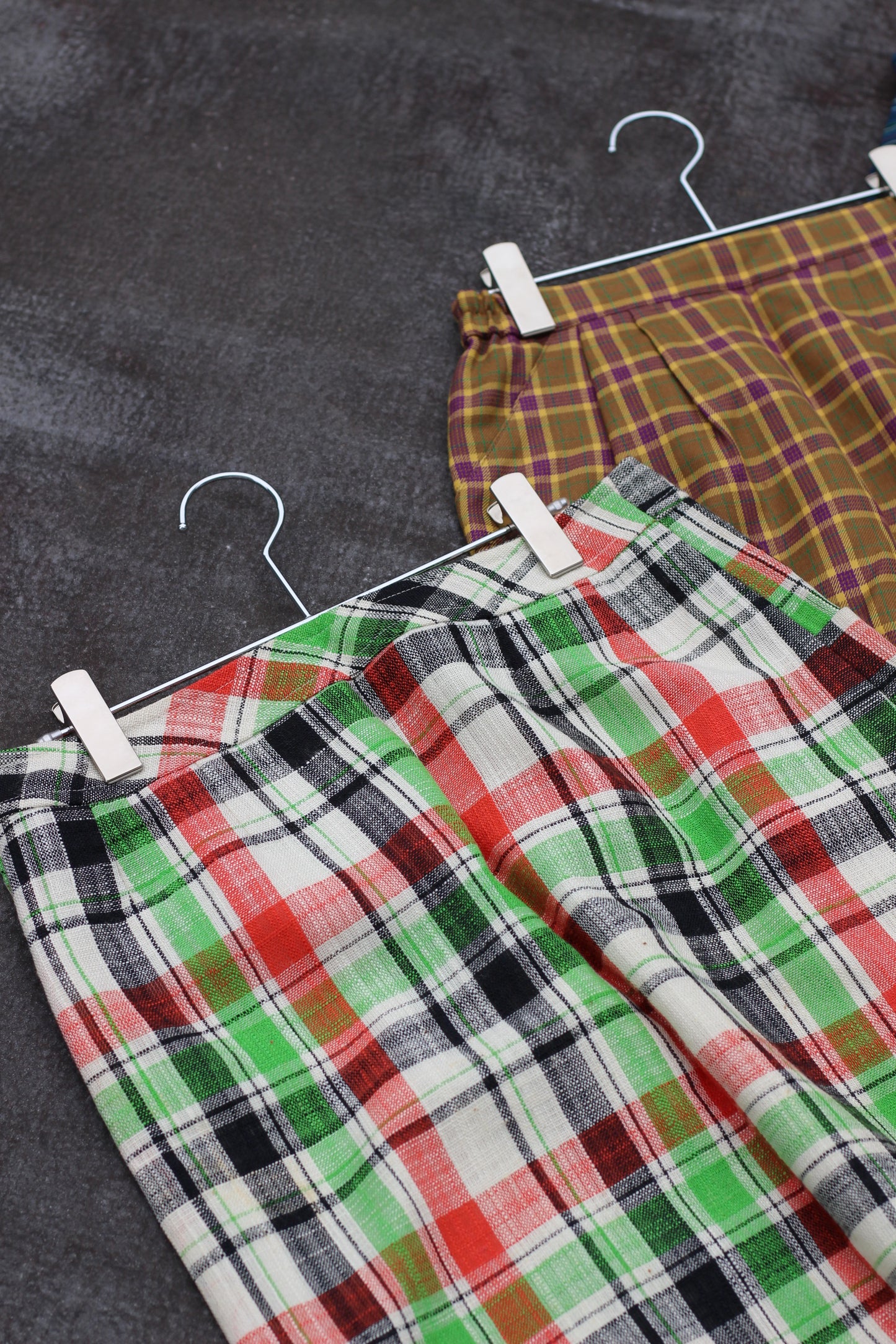Vintage Check Tight Skirt x3点