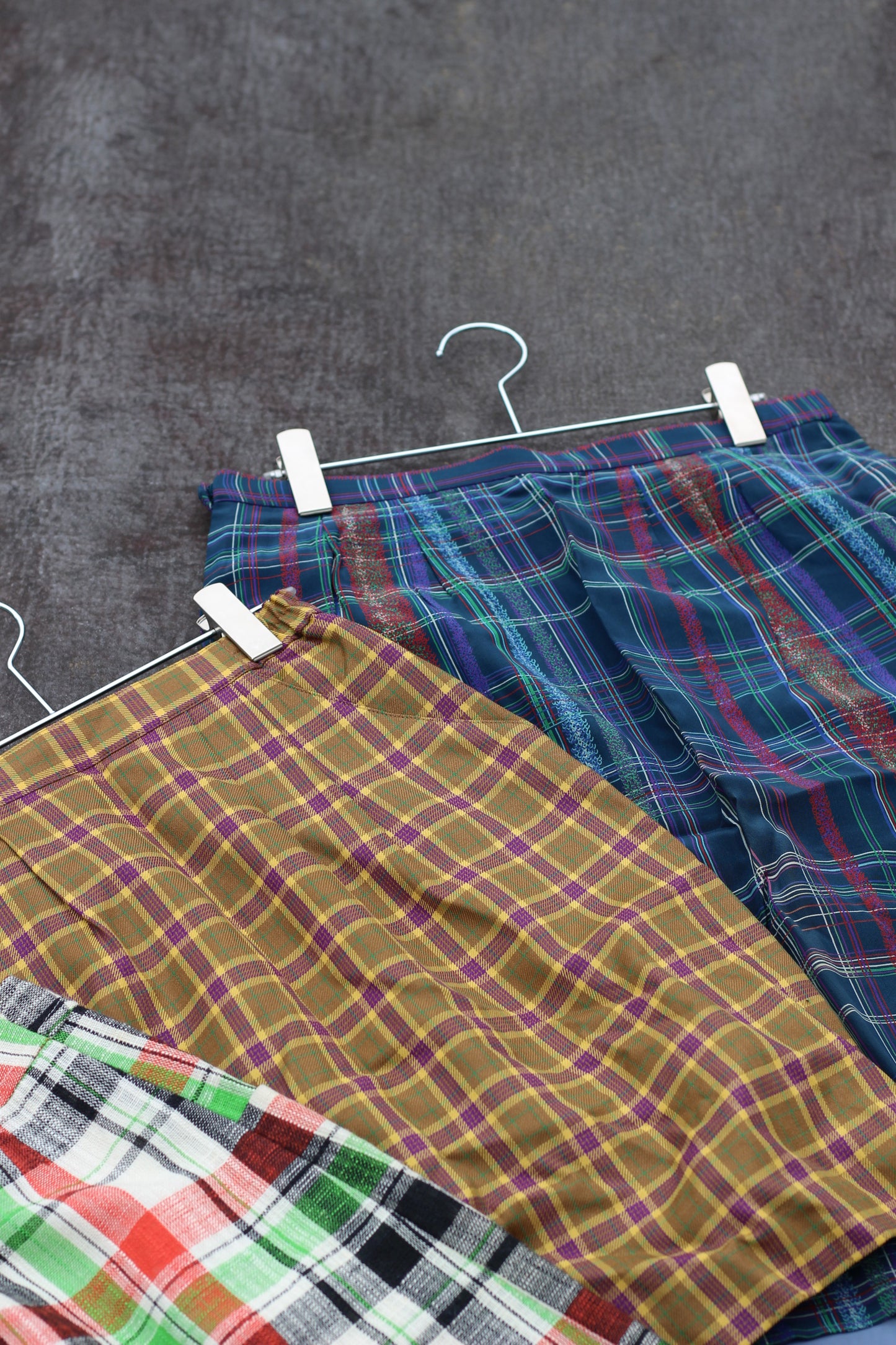 Vintage Check Tight Skirt x3点