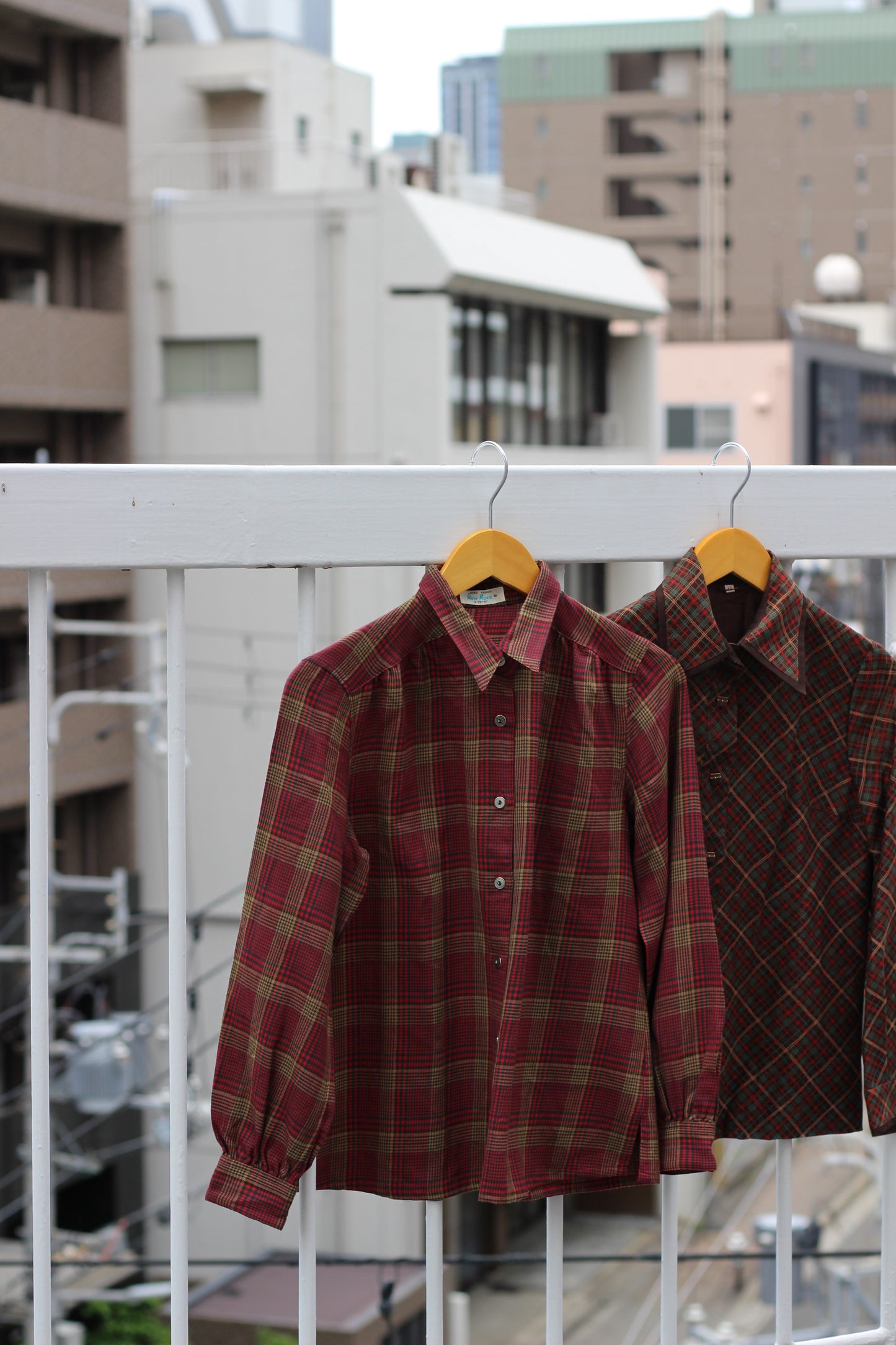 Vintage Check Long Sleeve Blouse x10点