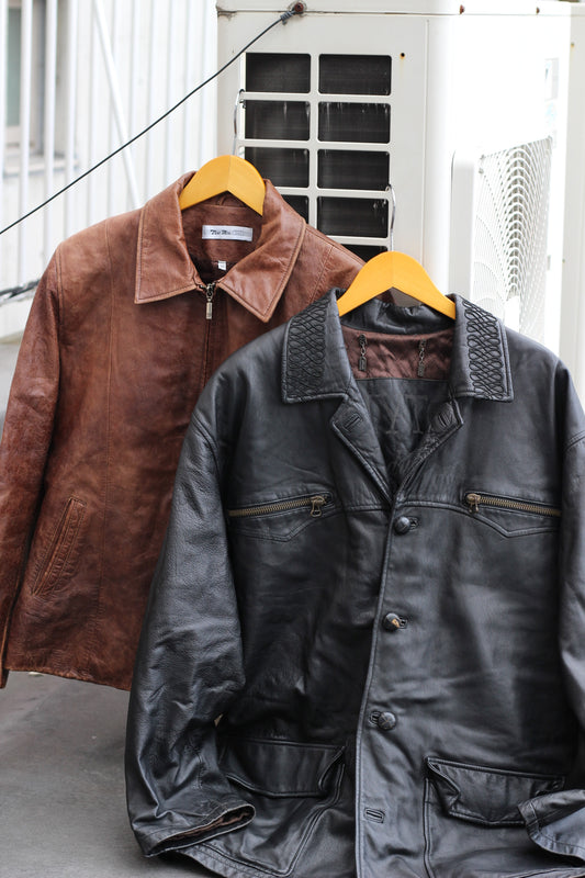 Men's Vintage Made In Italy Leather Jacket x2点