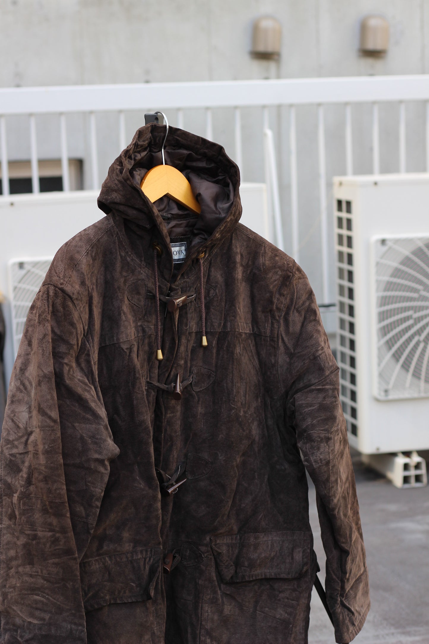 Men's Hooded Leather Coat x2点