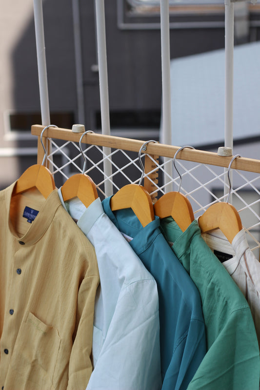 Men's Short Sleeve Band Collar Shirt x4点