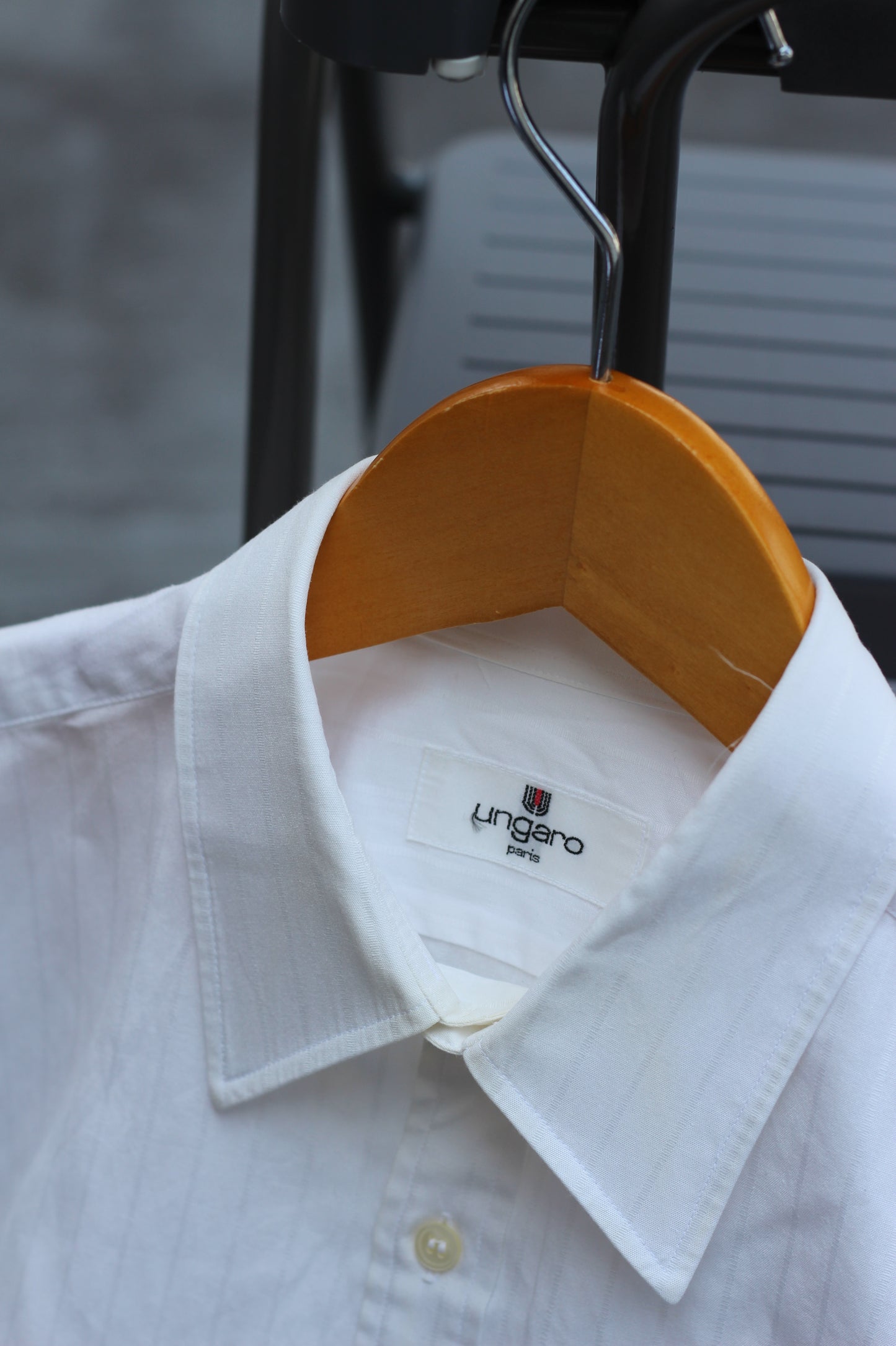 Import Brand White Long Sleeve Shirt x点