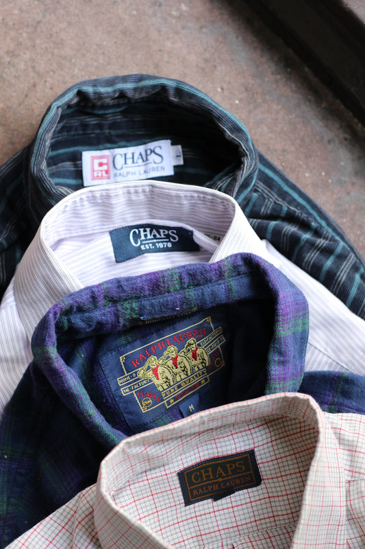 Chaps Ralph Lauren Striped Check Long Sleeve Shirt x5点