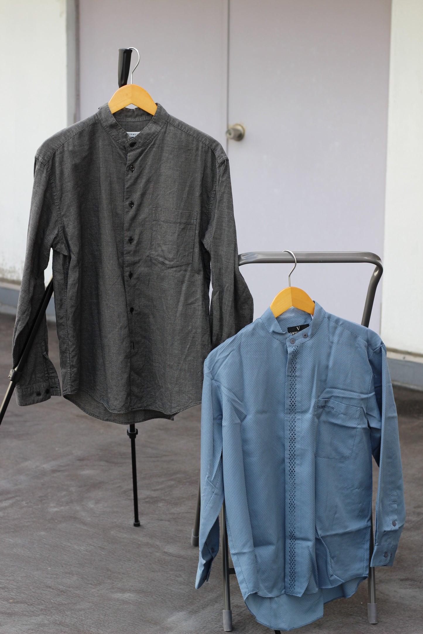 Men's Long Sleeve Band Collar Shirt x8点