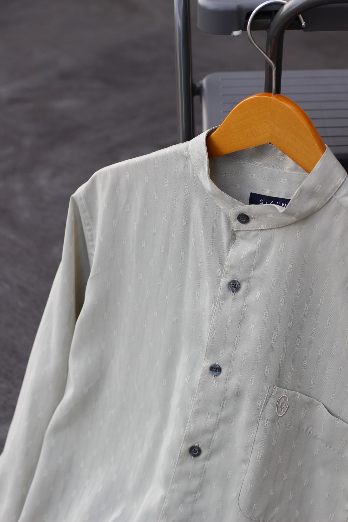 Men's Long Sleeve Band Collar Shirt x8点