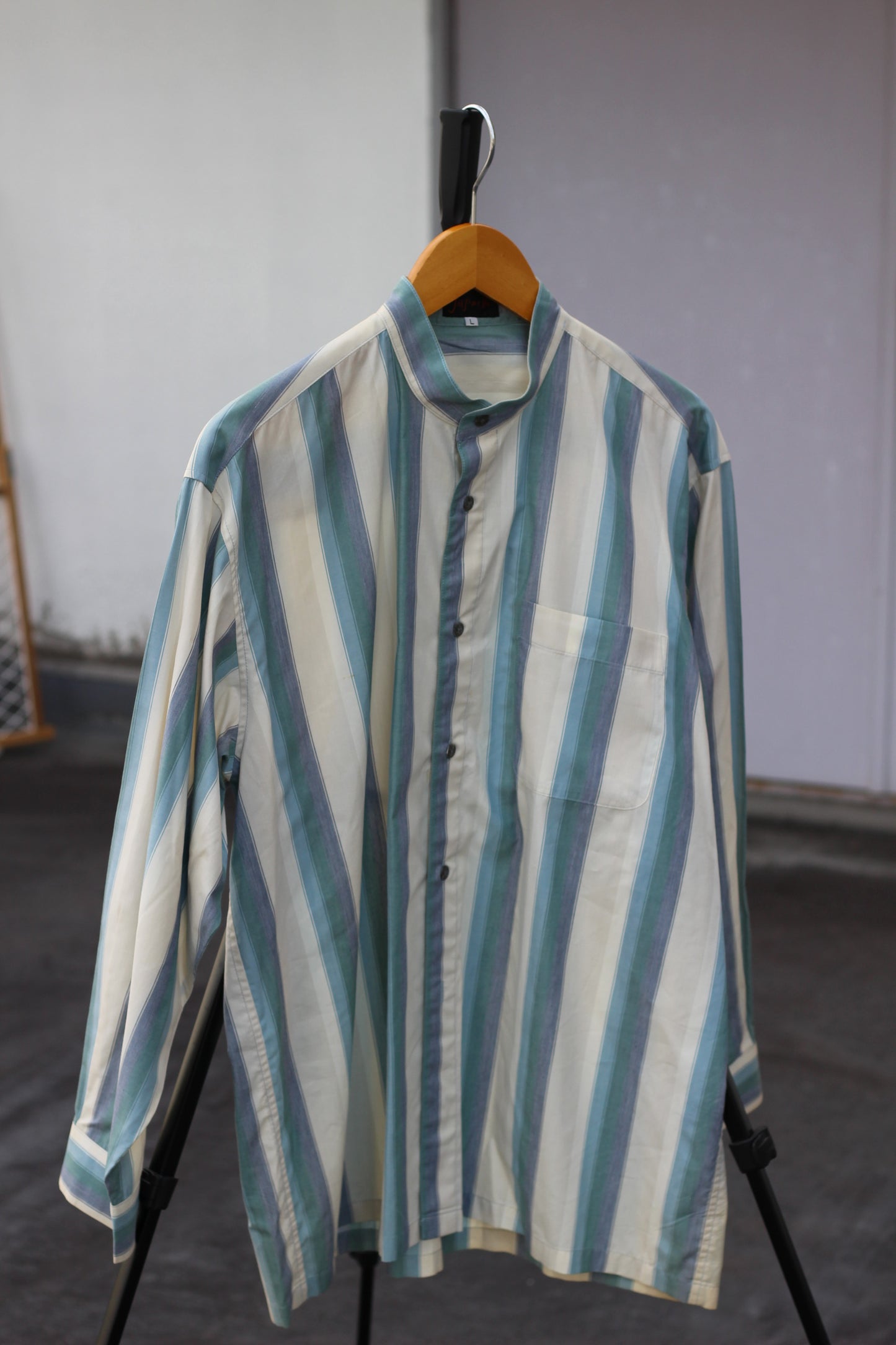 Men's Long Sleeve Band Collar Shirt x8点