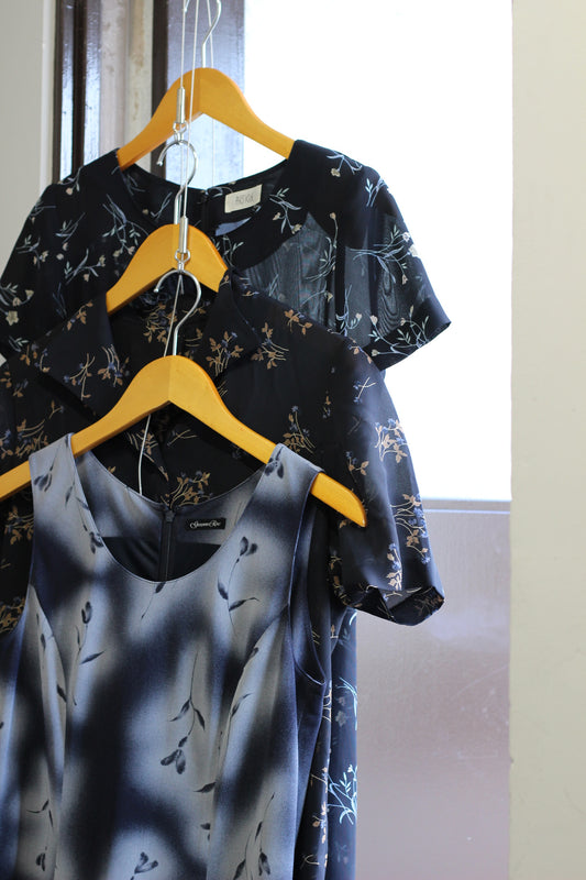 Vintage Navy Floral One-Piece x4点