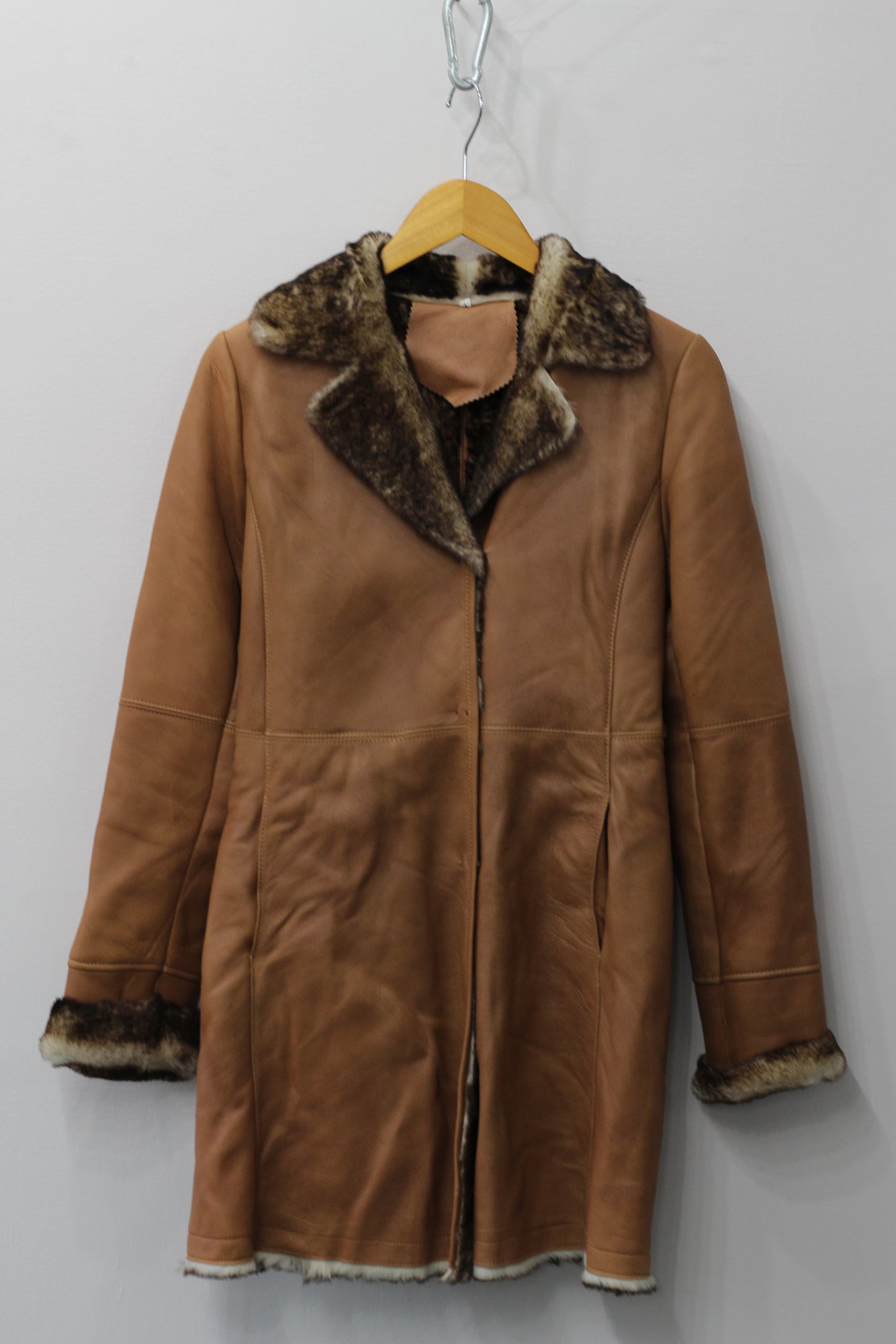 Women's Vintage Leather Fur Coat x2点