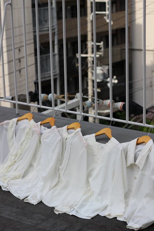 Vintage White Lace Long Sleeve Blouse x10点