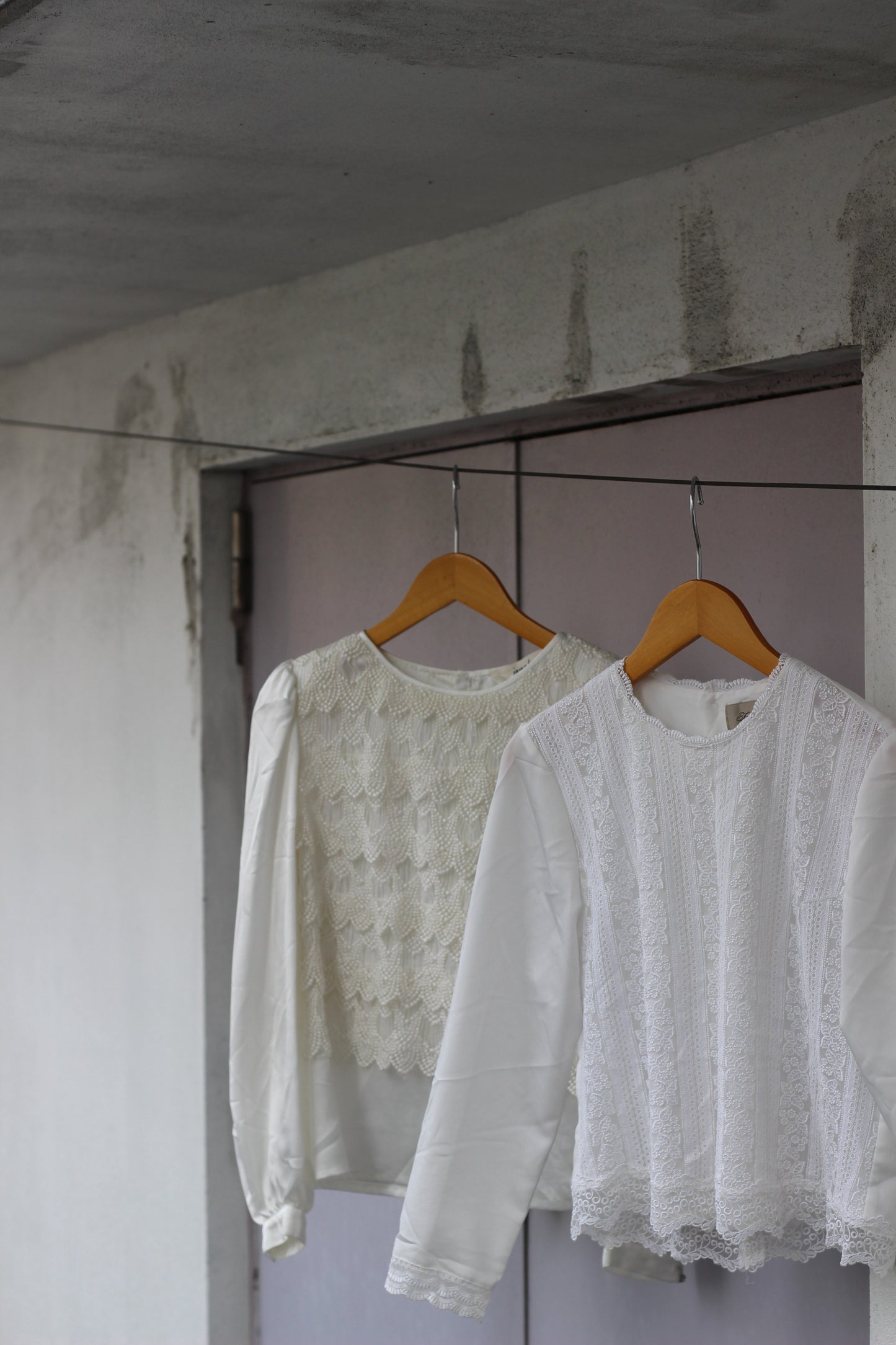 Vintage White Lace Long Sleeve Blouse x10点