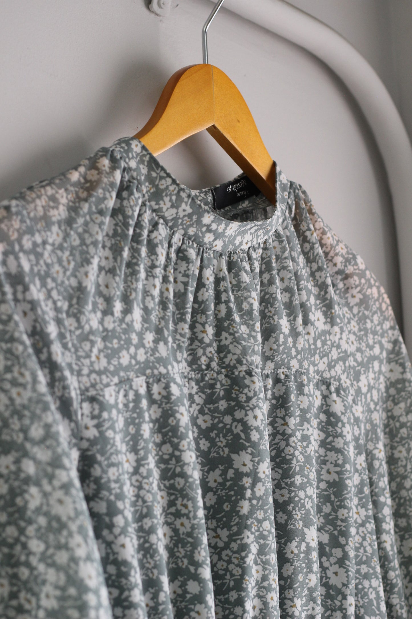 Vintage Floral Print Short Sleeve One-Piece x3点