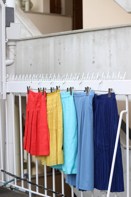 Vintage Color Pleats Skirt x5点