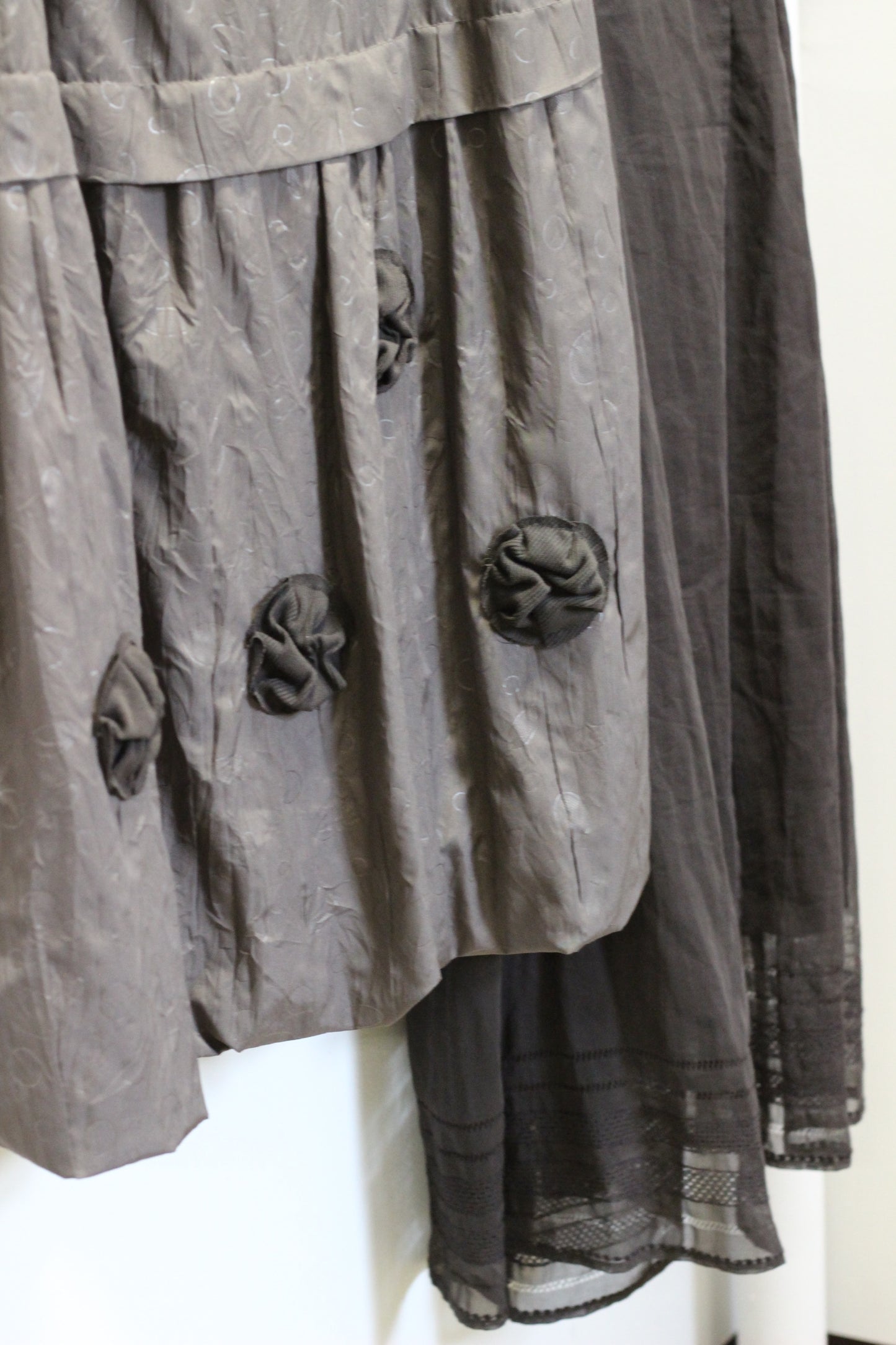 Vintage Khaki Brown Short Sleeve One-Piece x3点