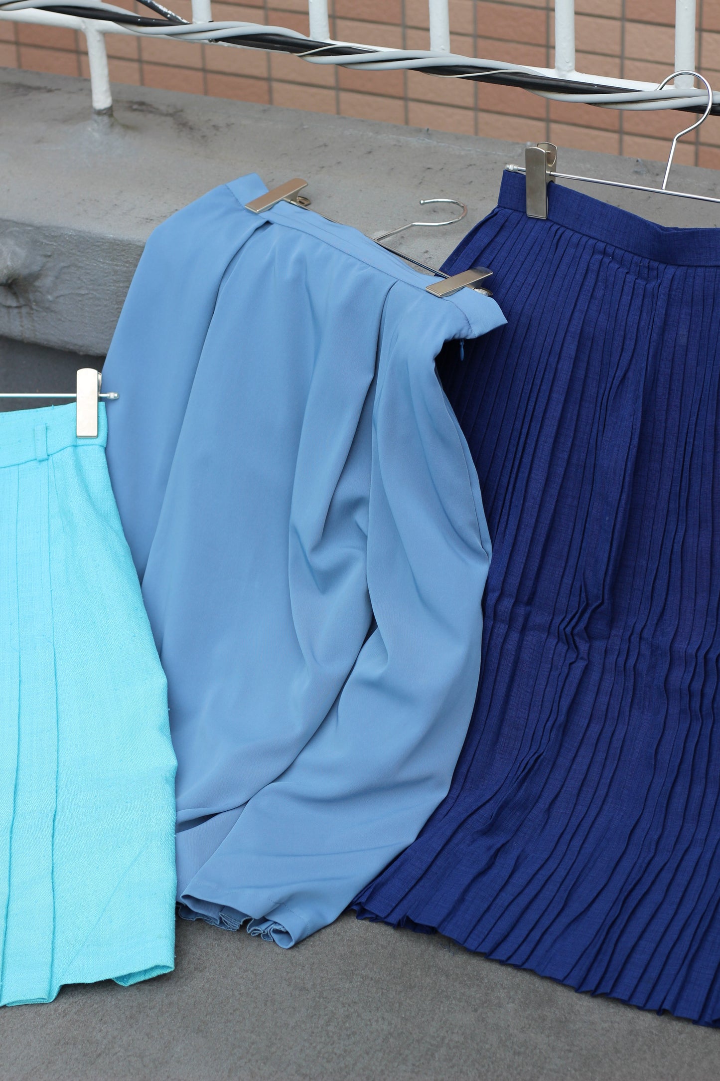 Vintage Color Pleats Skirt x5点