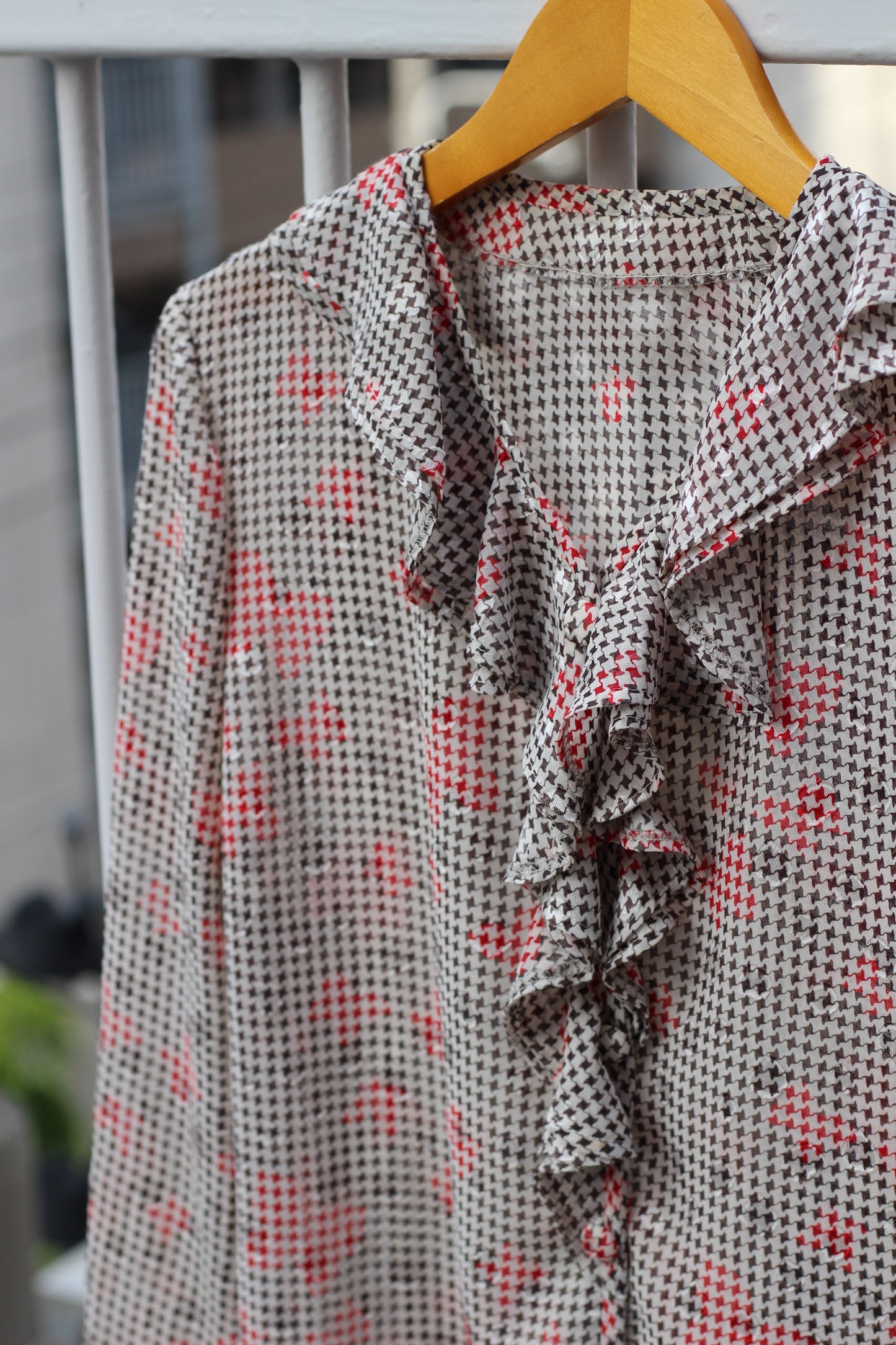Vintage Houndstooth Blouse x5点