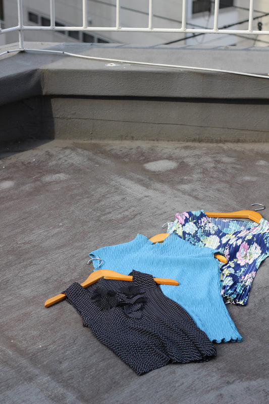 Vintage Pleats No Sleeve Blouse x7点