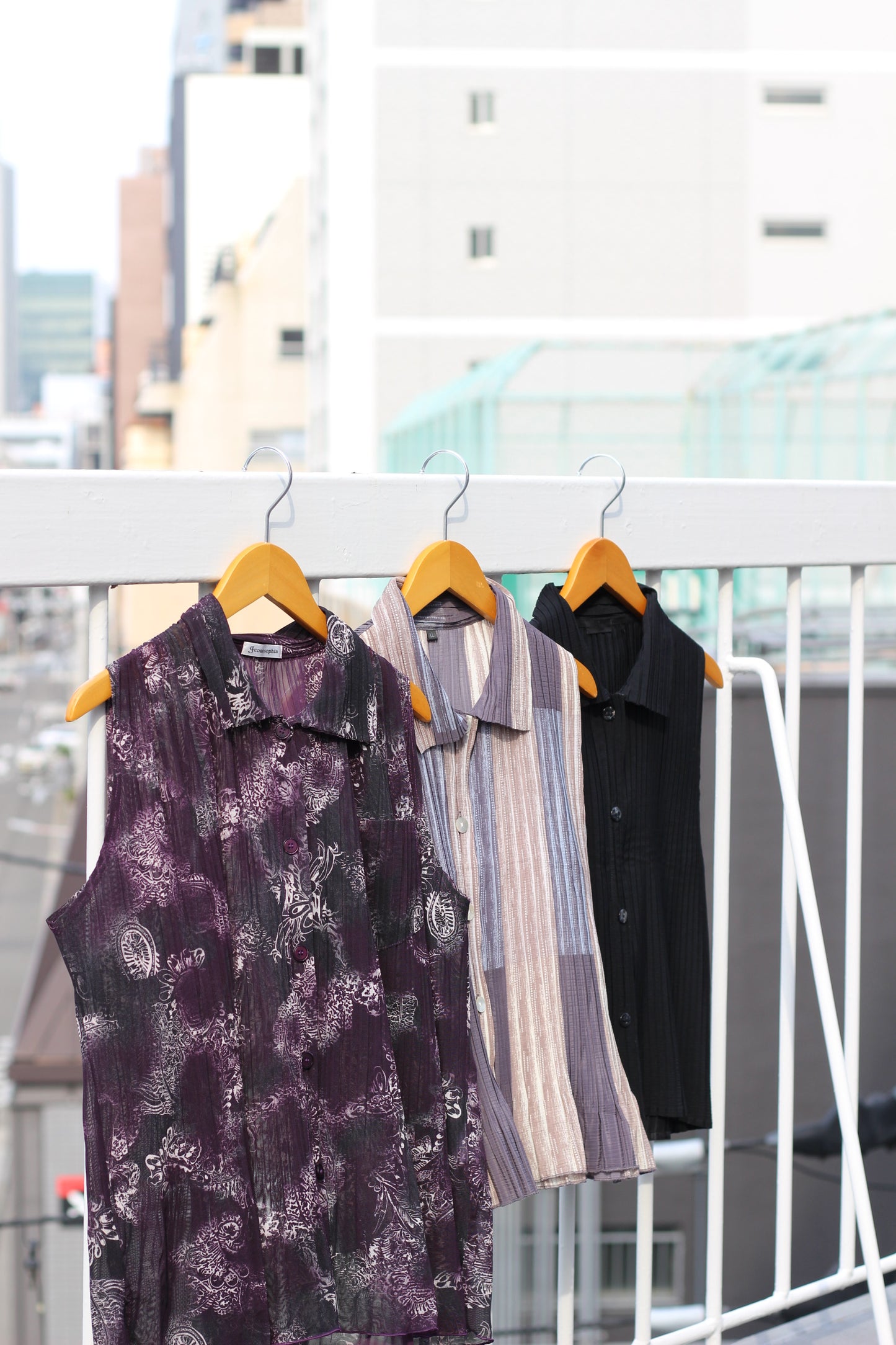 Vintage Pleats No Sleeve Blouse x7点
