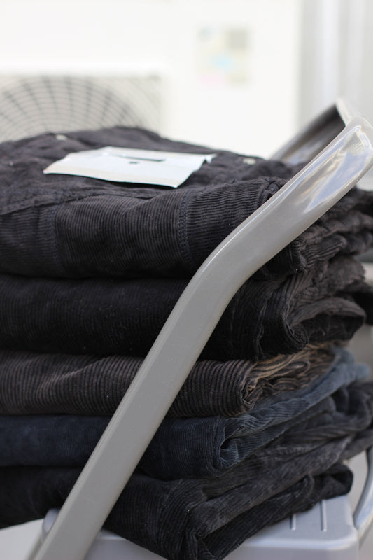 Men's Black Wide Corduroy Bottoms x5点