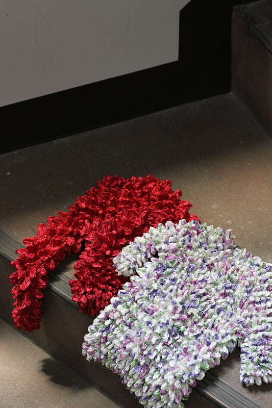 Vintage Flower Popcorn & Pleats Top x5点