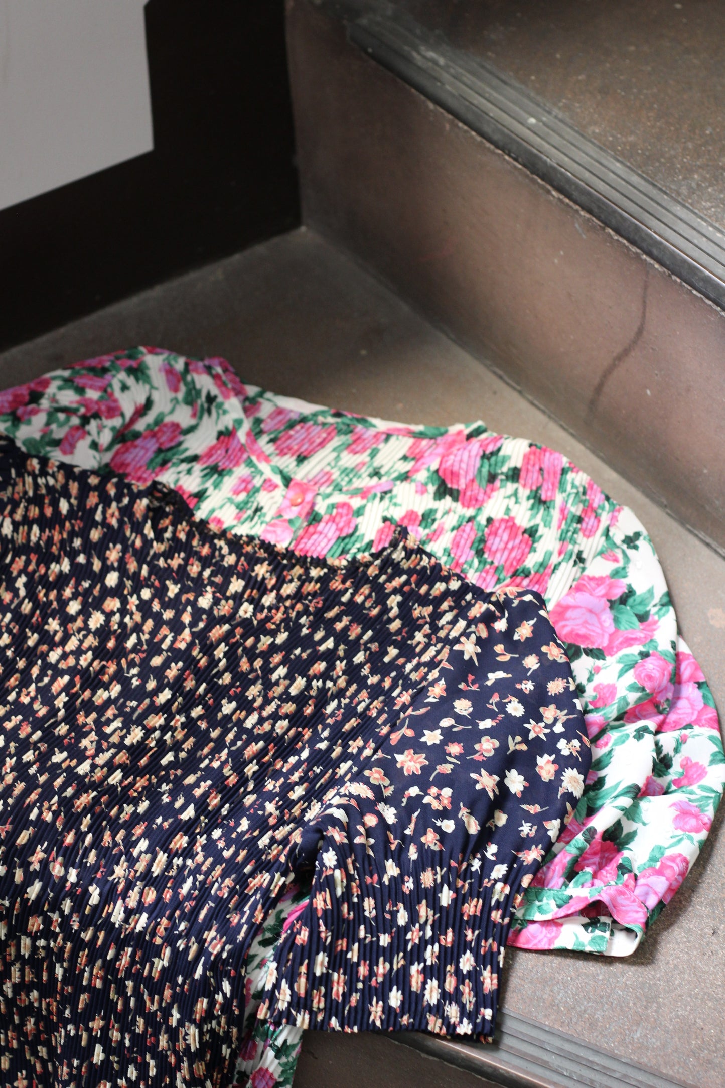 Vintage Flower Popcorn & Pleats Top x5点