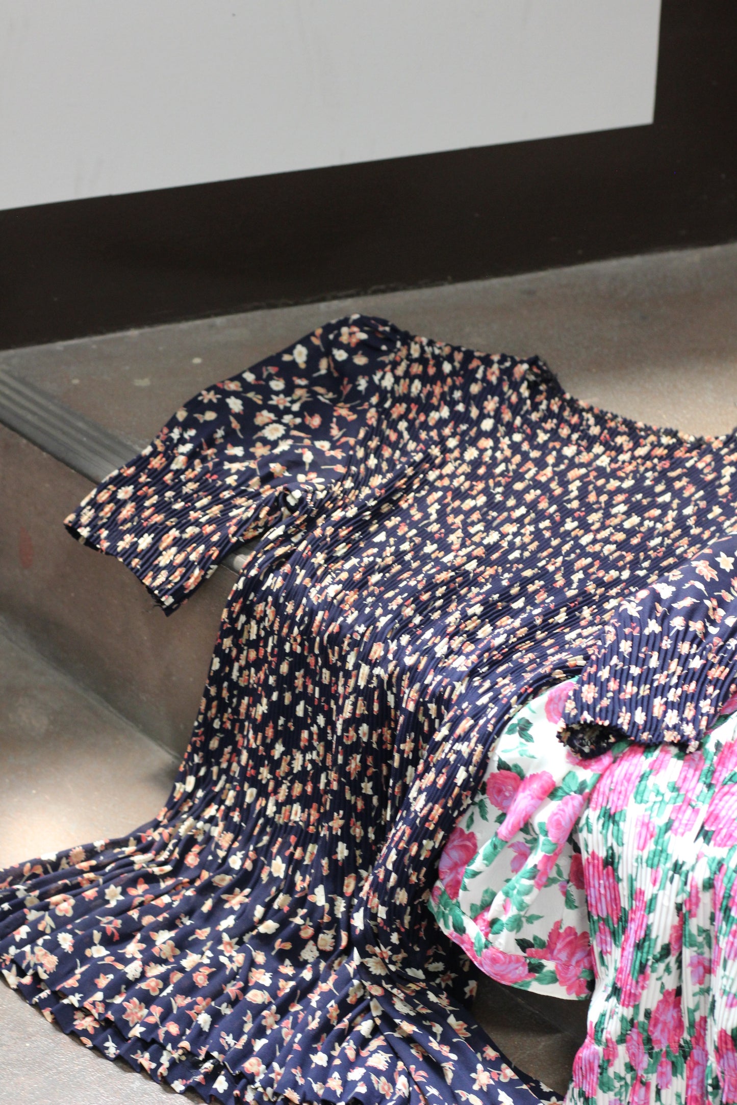 Vintage Flower Popcorn & Pleats Top x5点