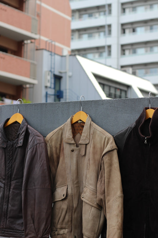 Men's Short Leather Jacket x3点